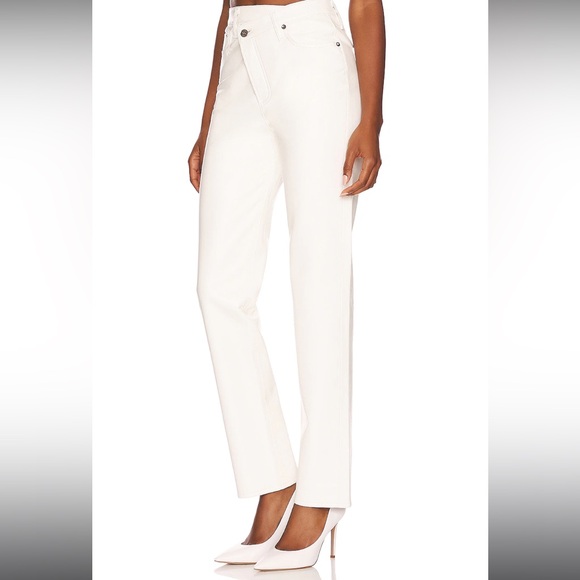 NWT AGOLDE recycled leather cross cross pant straight - Picture 4 of 14
